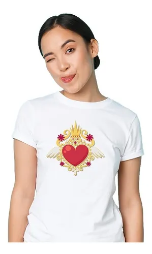 Playera Sagrado Corazon Laton Mexico Mexicano