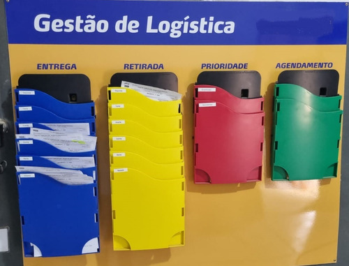 Organizador A4 Parede - Kit Com 3 Escaninhos A4 Verticais