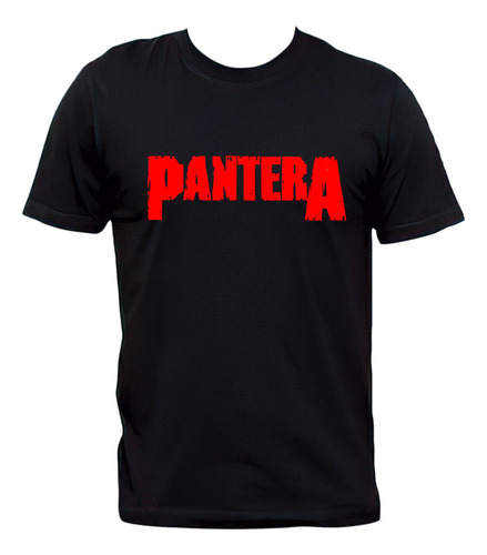 Remera Negra Pantera Heavy Metal Algodón Premium