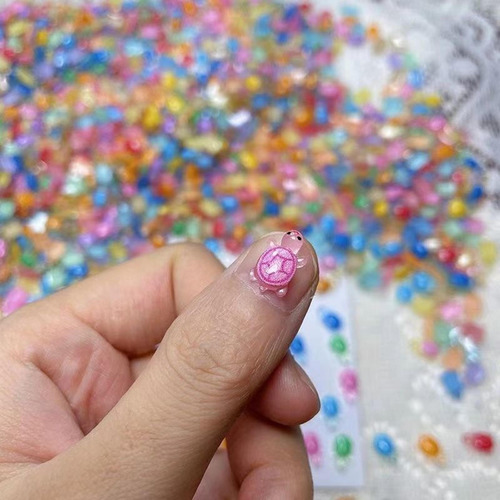 Arte De Uñas De Mini Tortugas De Dibujos Animados 50 Piezas