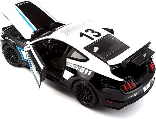 Auto Maisto Ford Mustang Gt Police 1/18, color blanco