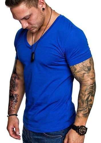 Camisetas Hombre Cuello V Profundo Muscle Fit