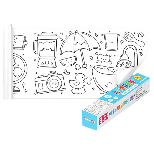 Rollo De Papel Para Colorear Dibujo Para Niños,manualidades