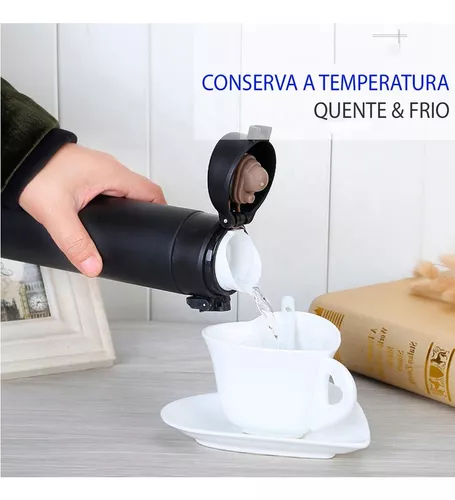 Garrafa Térmica Aço Inox Água Café Quente E Gelado 500ml Boa Cor