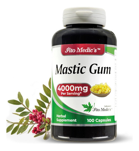 Mastic Gum Potente 4000mg Antioxidante Salud Digestiva Prime Sabor Sin Sabor