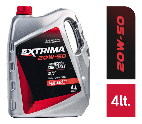 Lubricante Mineral Extrima 20w50 4lts