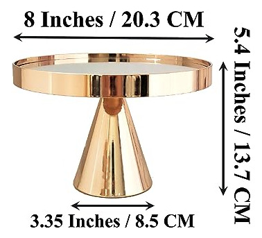 Soporte Para Pastel Redondo De Metal De 8 Pulgadas Con Plato
