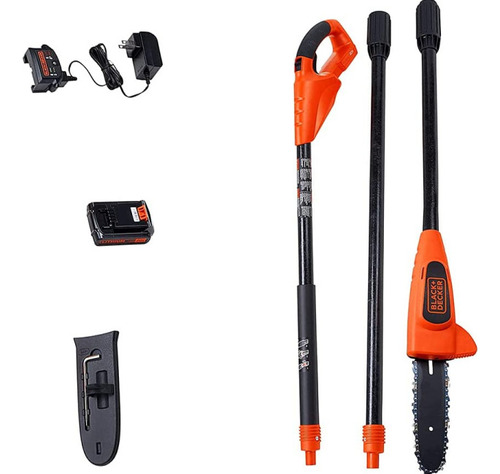 Sierra De Pértiga Black+decker, Lpp120, Negro Y Naranja