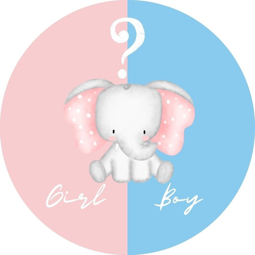 120 Sticker Etiqueta Gender Reveal Para Evento