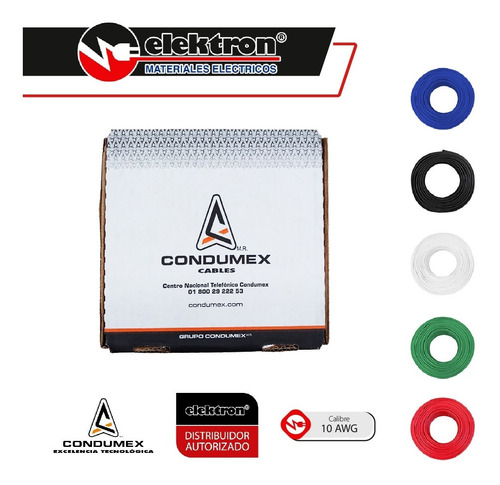 Imagen 3 de 8 de Caja 100 Mts Cable Negro Thw Cal 10 Awg Condumex Vinanel