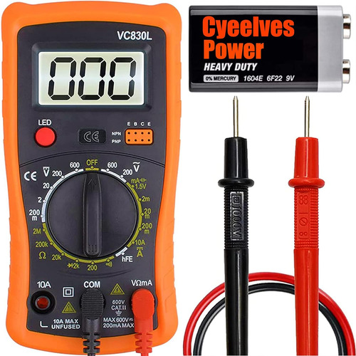 Multimetro Digital Cyeelves, Con Voltimetro Ac Dc Y Ohmios