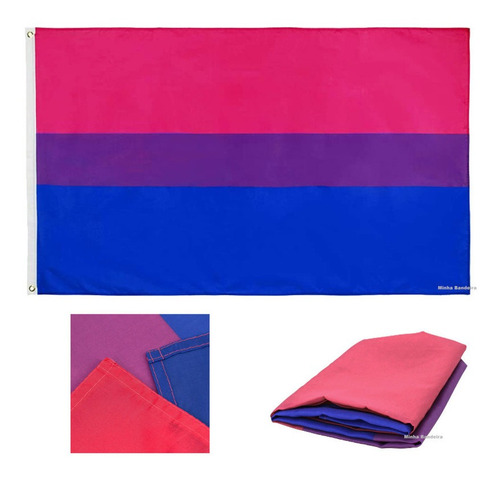 Bandeira Do Orgulho Bissexual - Tamanho Grande Cores Fortes