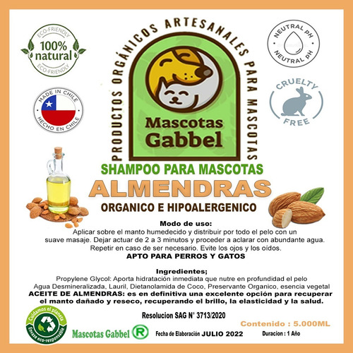 Imagen 2 de 8 de Shampoo Ph Neutro Orgánico Para Mascotas