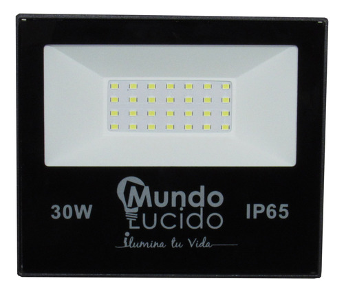 4 Pz Reflector Led 30w Multivoltaje Para Exterior Nwrf30bp Carcasa Negra Luz Luz Blanca Fria 6500k