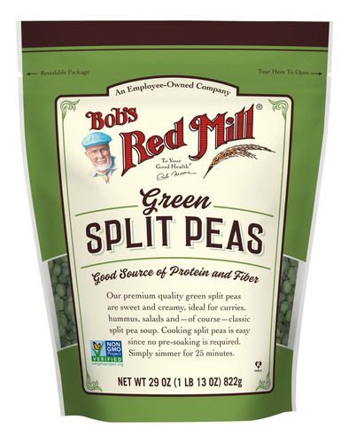 Bobs Red Mill Green Split Peas 822g