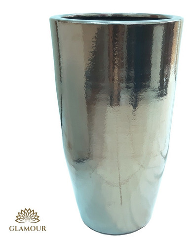 Vaso Cerâmica Esmaltado Metal Glaze A: 70cm L: 40cm Me9146g