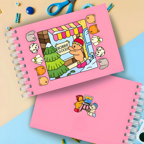 Livro Colorir Bobbie Goods Capa Dura Com Desenhos Variados E Detalhados - Ideal Para Relaxamento, Combater O Estresse E Estimular A Criatividade! Um Presente Incrível Para Crianças E Adultos Boobie