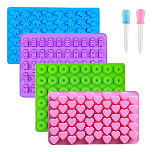Y 4 Moldes De Silicona Candy Y Bandejas Para Cubitos De