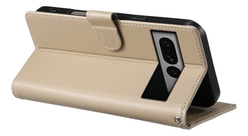 Funda Protectora De Piel Sintética Con Tapa Para Google Pixel 7 Pro Con Hebilla Magnética Y Ranura Para Tarjetas