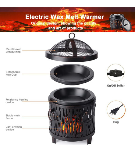Calentador De Cera Para Chimeneas Eléctricas, Quemador De Ce