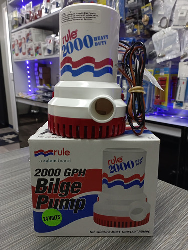 Bomba De Achique Rule 2000 Gph 24v Fuera De Borda