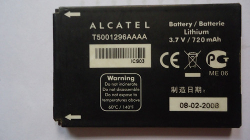 Batería Alcatel T5001296aaaa