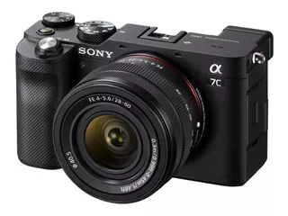 Camara profesional compacta Sony Kit Alpha 7C + lente SEL2860 ILCE-7CL color negro