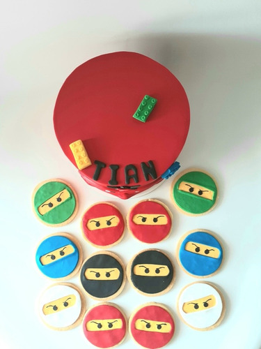 Torta Bloques Artesanal Ninja Ladrillos