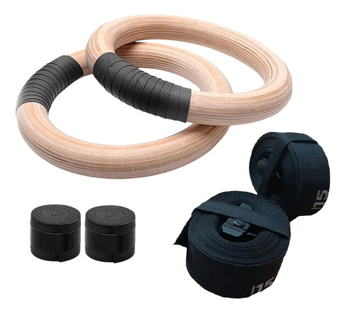 Anillas De Madera 32 Mm Olímpico Correas Enumeradas Gimnasia