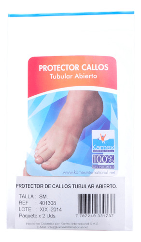 Protector De Callos Tubular Abierto T. Sm