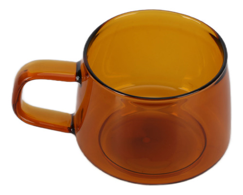Xícara De Café Transparente Âmbar 12 # 250 Ml De Vidro De Bo