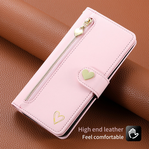 Funda Para Teléfono Tipo Cartera De La Serie Sharp Con Adornos Y Pulsera Con Ranuras Para Tarjetas