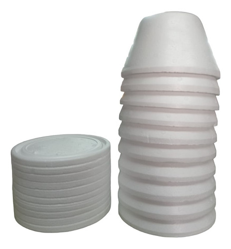 Pack X10 Pote Térmico Helado 1 Kg Telgopor Tapa