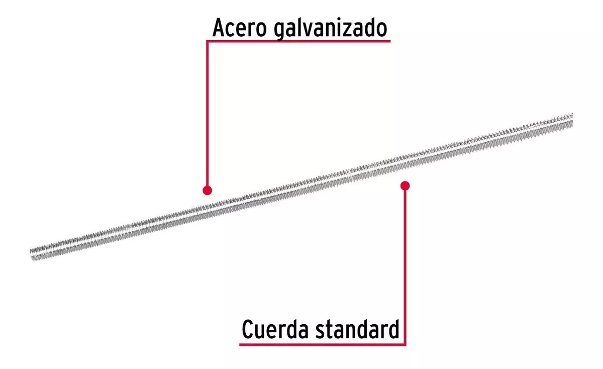 Tercera imagen para búsqueda de varilla roscada 3 8