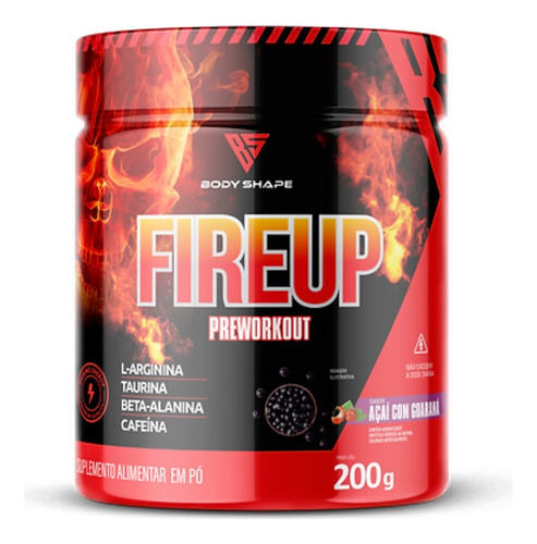 Pré-treino Fire Up 200g- Body Shape Açaí