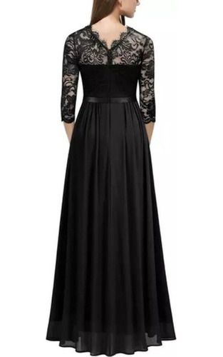 Vestido De Gasa Con Costuras De Encaje Damas De Honor Vestid