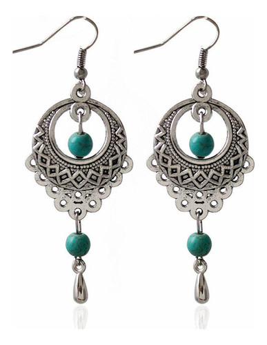 Zy 1par Pendientes En Forma Gota De Agua De Moda Bohemia
