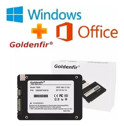 Ssd 240gb Com Windows 10 + Office Instalado Cor Preto