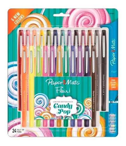 Plumígrafo Flair Candy Pop Con Tapa Paper Mate X24 