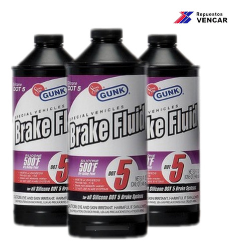 Liga Para Frenos Dot5 Marca Gunk 956ml.