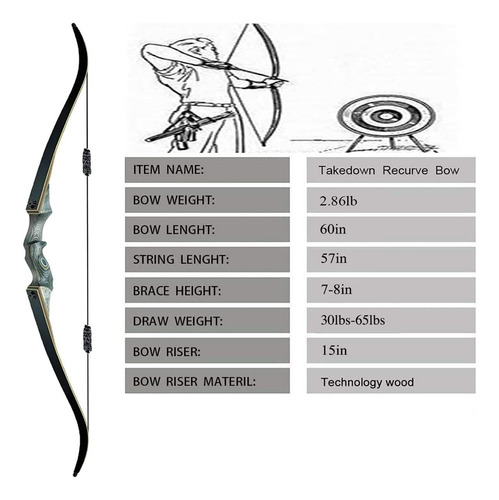 Monleap - Arco Recurvo Y Flechas Para Adultos, Juego De Tiro