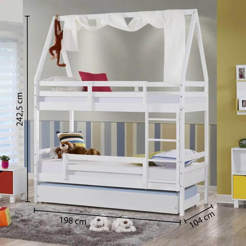 Beliche/ Treliche Teen Play Com Telhado Vi, Xale E Grade De Cor Branco