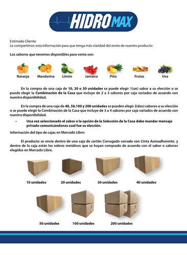 Hidromax 150 Bebida Hidratante Sobre Para 20l Caja C/40 Unid