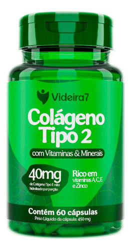 Colágeno Tipo Ii Para Articulações E Cartilagem 60 Cáps Sabor Neutro