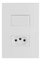 Comprar Conjunto Interruptor 1 Simples y 1 Tomada 10a 4x2 Branco Lissê