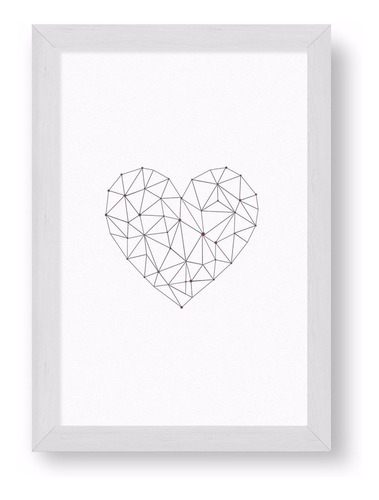 Cuadrito Chato Blanco 20x30  - Origami Heart