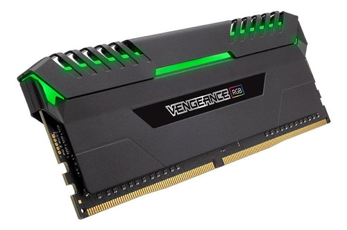 Memoria RAM Vengeance RGB gamer color negro 32GB 4 Corsair CMR32GX4M4C3000C15