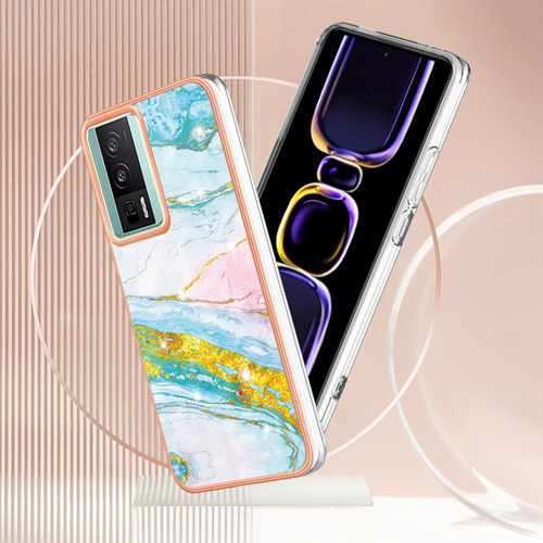K Funda De Teléfono Marble Slim Para Xiaomi Poco F5 Pro 5g-red