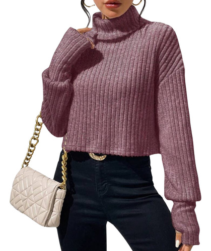 Sweater Cuello Alto Polera Shein Importado