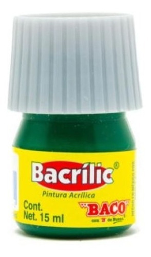 Pintura Baco Bacrílic Acrílica 15ml Col Verde Esmerald /vc